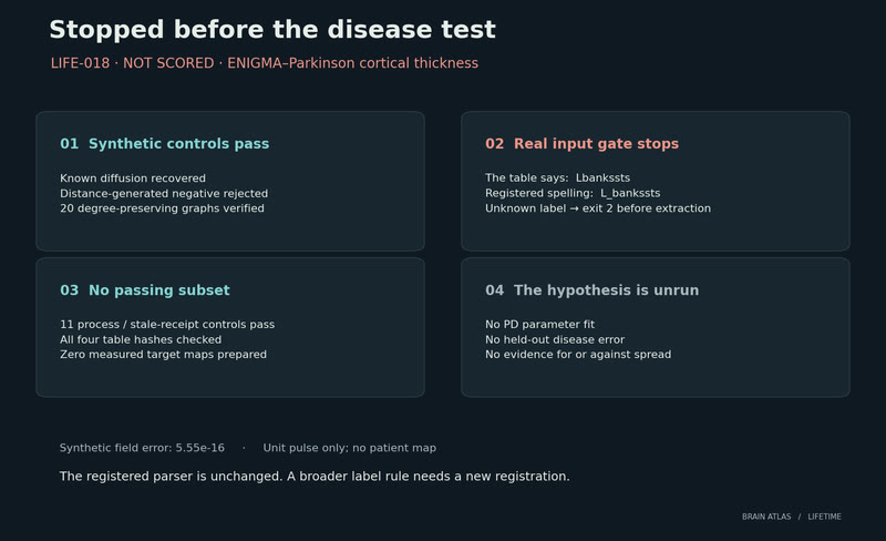 Stopped before the disease test.