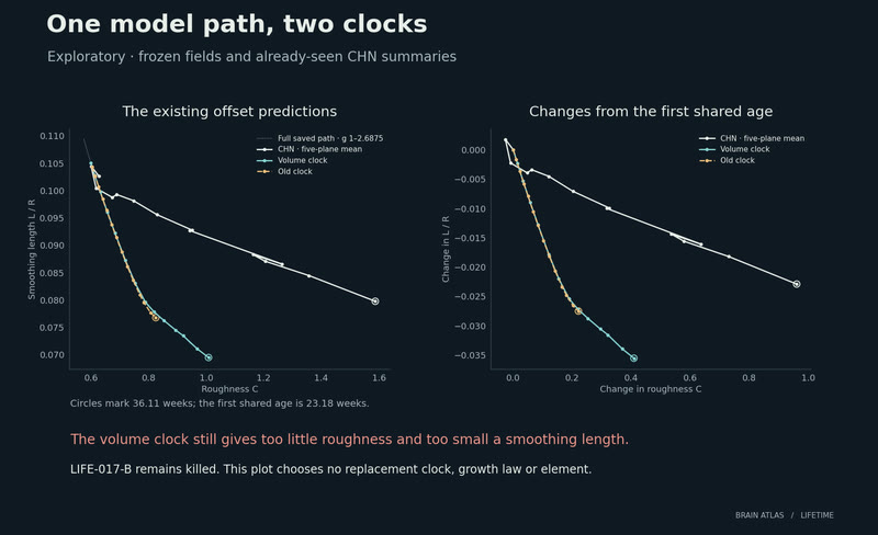 One model path, two clocks.