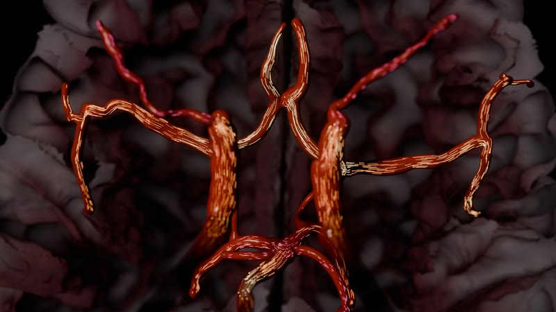 The Circle of Willis from this person's own angiogram.